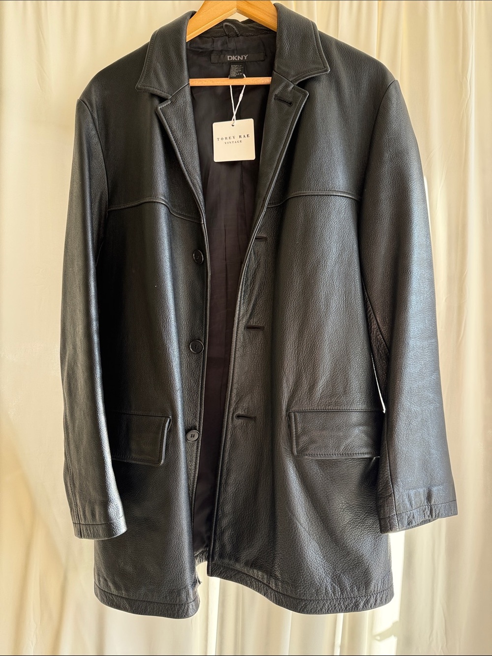 DKNY Black Leather Jacket